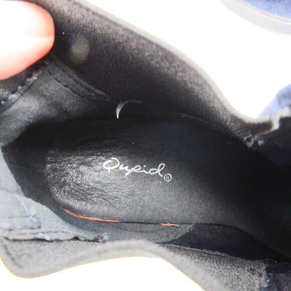 Indigo Rd Women Chelsea Boots US 7 Chunky Platform Velvet Bootie Blue - Picture 5 of 10